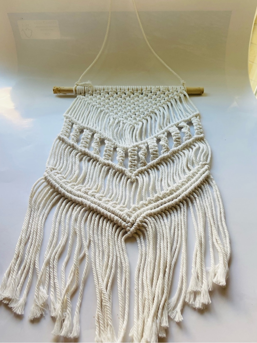Handmade Boho Macramé Wall Hanging in Natural Cream